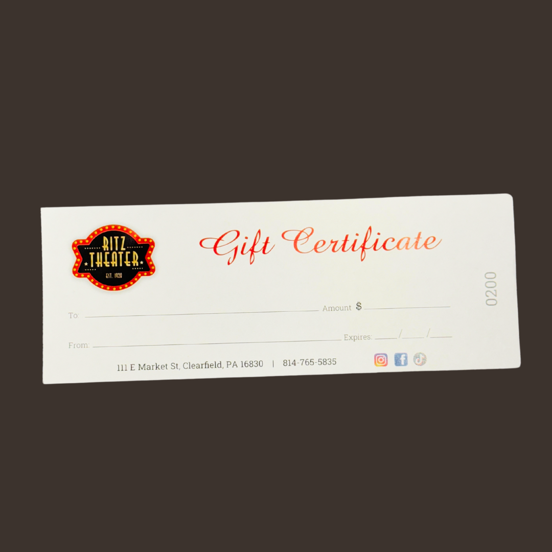 Ritz Theater Gift Certificate